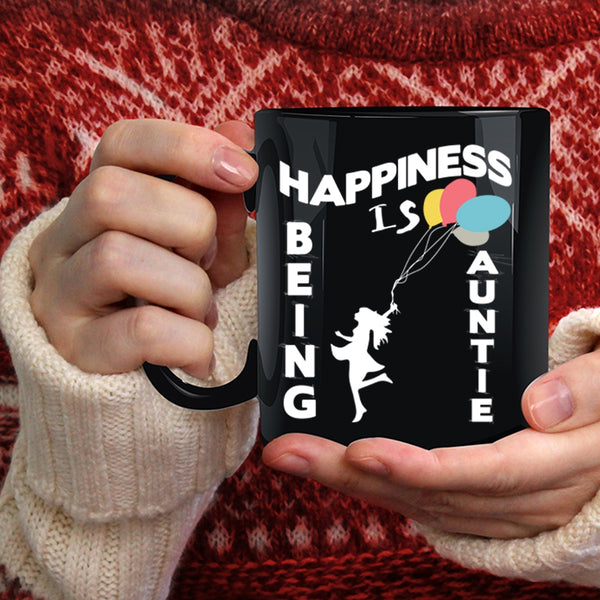 Happiness is Being Auntie Coffee Mug, Cute Gift For My Aunt Coffee Cup