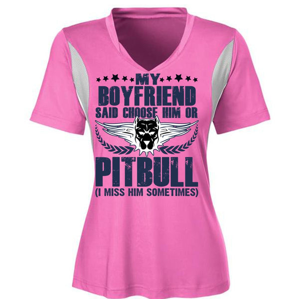 My Boyfriend Said Choose Him Or Pit Bull T Shirt, I Love Pit Bull T Shirt