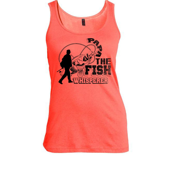 Papa The Fish Whisperer T Shirt, Fishing Papa Tank Top