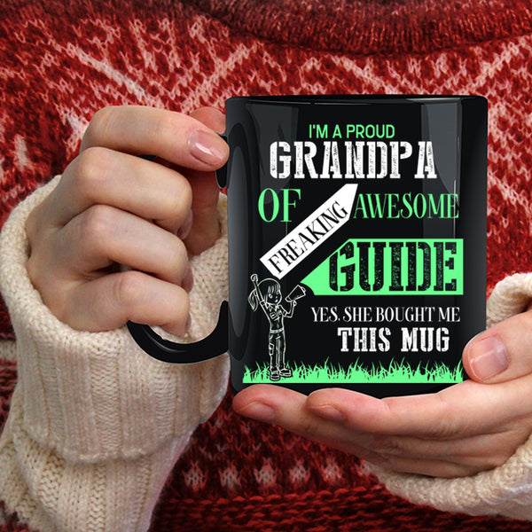 I'm A Proud Grandpa Of Awesome Guide Coffee Mug, Cool Grandpas Coffee Cup