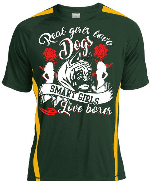 Real Girls Love Dogs T Shirt, Smart Girls Love Boxer T Shirt, Cool Shirt