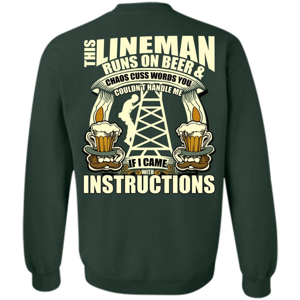 I Came With Instructions T Shirt, I Love Lineman Sweatshirt