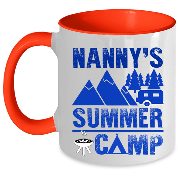 Cool Gift For Camping Mom Coffee Mug, Nanny's Summer Camp Accent Mug