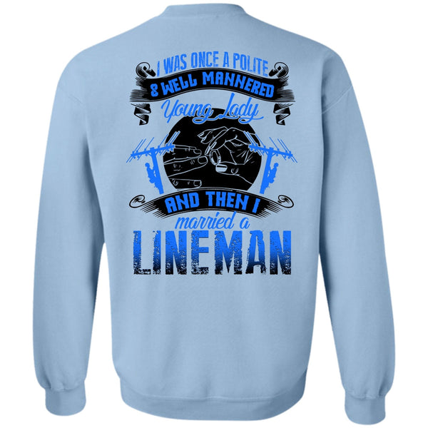 I Love Lineman T Shirt, I Married A Lineman Sweatshirt