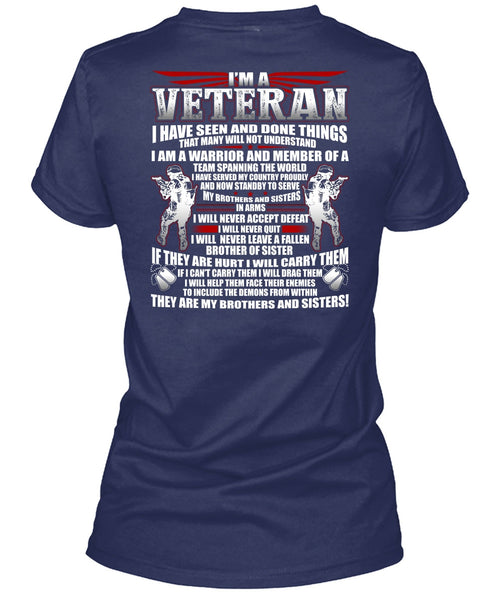 I'm A Veteran T Shirt, My Brothers And Sisters T Shirt