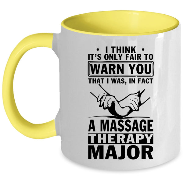 Cute Massage Therapist Coffee Mug, Massage Therapy Major Accent Mug