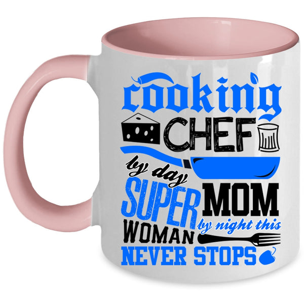 Chef By Day Mom By Night Coffee Mug, Cooking Accent Mug