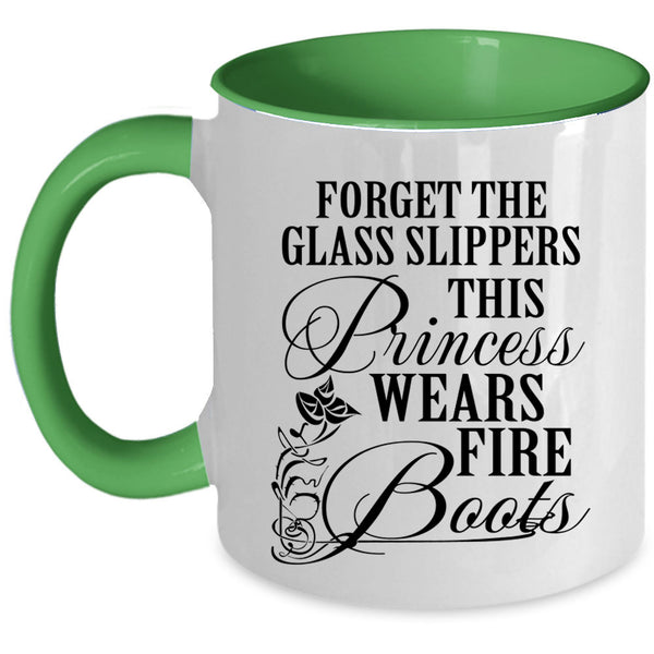 Cool Girls Coffee Mug, This Princess Wears Fire Boots Accent Mug
