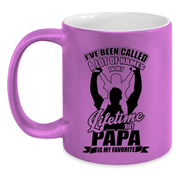 Awesome Papa Coffee Mug, Papa Is My Favorite Names Accent Mug