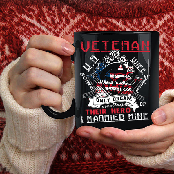 U.S Veteran's Wife Coffee Mug, Awesome Veteran's Wife Coffee Cup