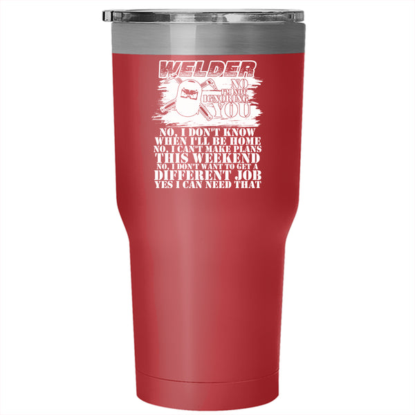 Welder Tumbler 30 oz Stainless Steel, Awesome Gift For Welders Travel Mug