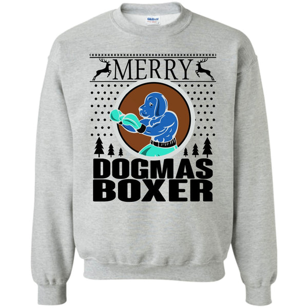 Cool Dog Lover T Shirt, Merry Dogmas Boxer Sweatshirt