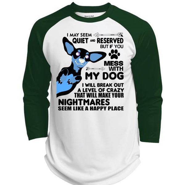 You Mess With My Dog T Shirt, I Will Break Out A Level Of Crazy T Shirt, Favorite T Shirt  (Polyester Game Baseball Jersey)