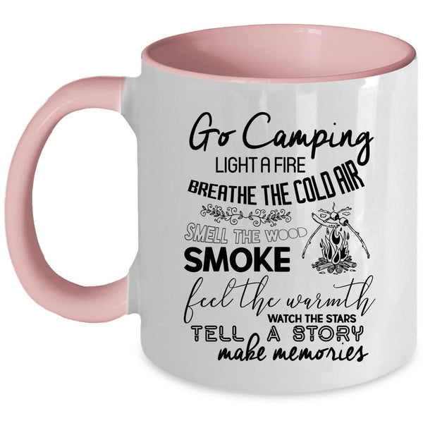 Breathe The Cold Air Coffee Mug, Go Camping Accent Mug