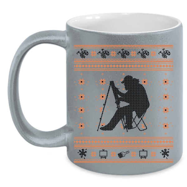 Cool Ugly Christmas Coffee Mug, Painter Accent Mug
