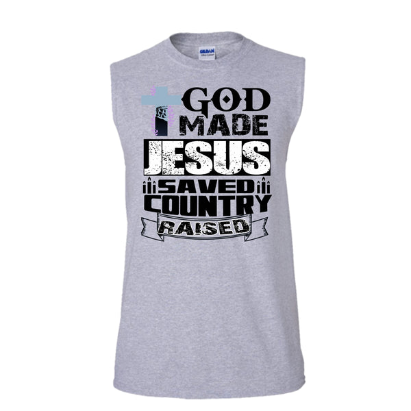 God Made Jesus T Shirt, Coolest Jesus T Shirt, Awesome t-shirts (Men's Cotton Sleeveless)