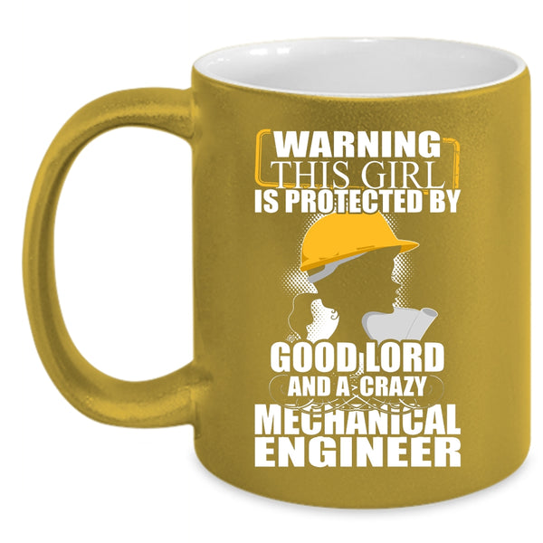 This Girl Is Protected By A Mechanical Engineer Coffee Mug, Couple Coffee Cup