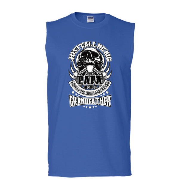 Just Call Me Big Papa T Shirt, To Be Called Grandfather T Shirt, Cool T Shirt (Men's Cotton Sleeveless)
