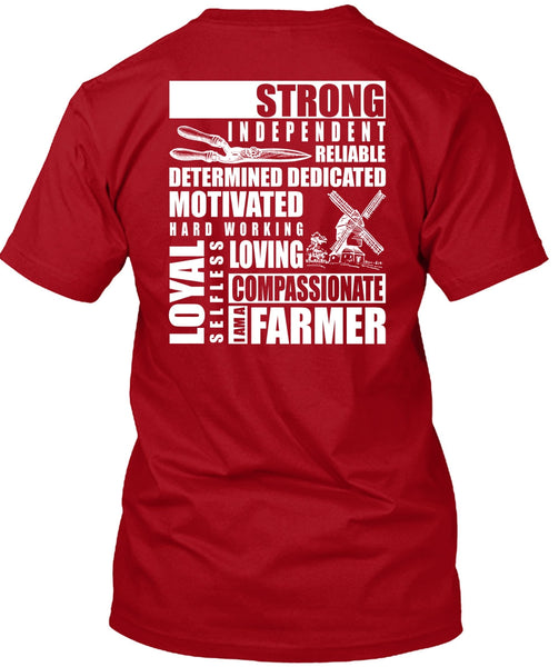 I Am A Farmer T Shirt, Hard Working Loving T Shirt