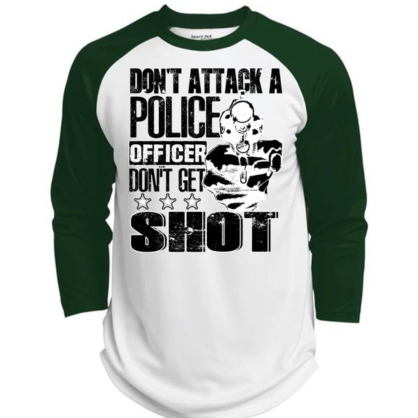 Don't Attack A Police Officer T Shirt, I Love Police T Shirt, Awesome T-Shirts  (Polyester Game Baseball Jersey)