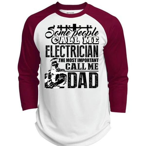 Some People Call Me Electrician T Shirt, I Love Electrician T Shirt, Awesome T-Shirts  (Polyester Game Baseball Jersey)