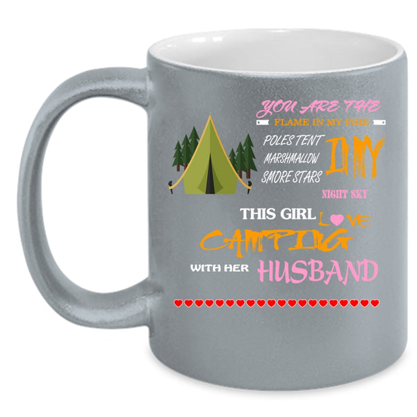 This Girl Loves Camping With Her Husband Coffee Mug, Funny Camping Coffee Cup