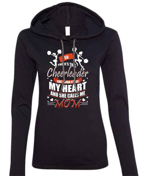 She Calls Me Mom T Shirt, There's This Cheerleader T Shirt (Anvil Ladies Ringspun Hooded)