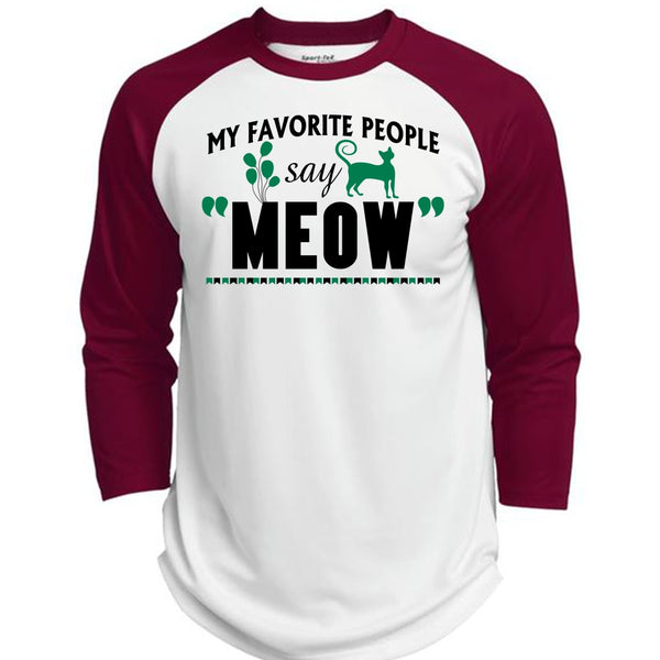 My Favorite People Say Meow T Shirt, I Love My Cat T Shirt  (Polyester Game Baseball Jersey)