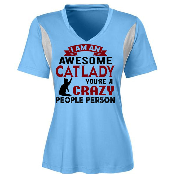 You're A Crazy People Person T Shirt, I Am An Awesome Cat Lady T Shirt