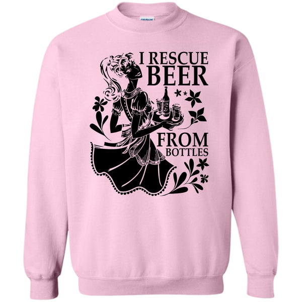 I Love Drink T Shirt, I Rescue Beer From Bottles Sweatshirt
