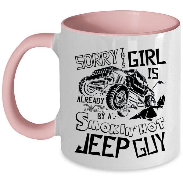 Married Coffee Mug, This Girl Is Already Taken By A Jeep Guy Accent Mug