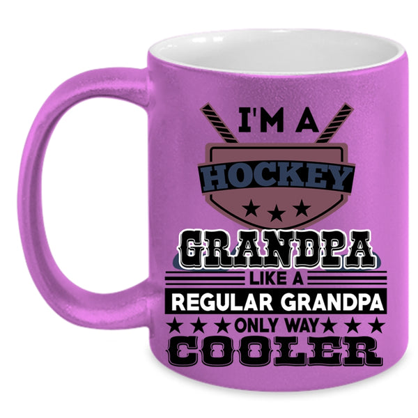 Regular Grandpa Coffee Mug, I'm A Hockey Grandpa Accent Mug