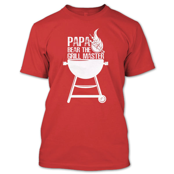 Papa Bear The Grill Master T Shirt, Cooking Papa T Shirt