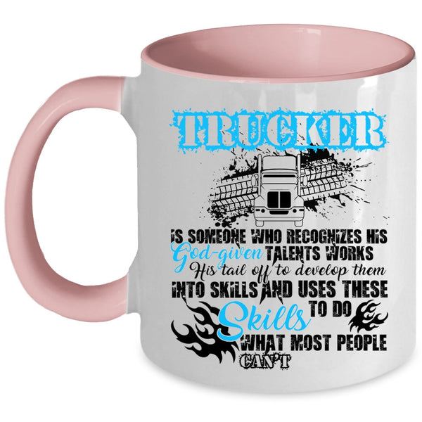Best Gift For Trucker Coffee Mug, Trucker Accent Mug