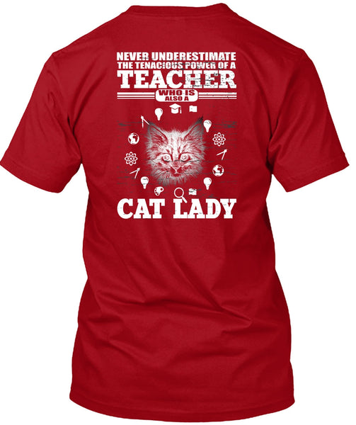 Power Of A Teacher T Shirt, Cat Lady T Shirt
