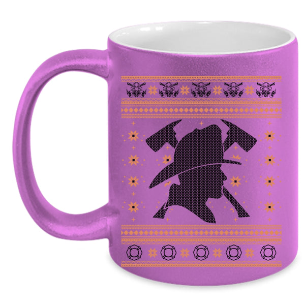 Christmas Gift For Fireman Coffee Mug, Cool Firefighter Accent Mug