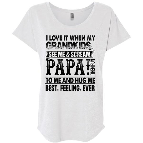 Grandkids See Me And Scream Papa T Shirt, I Love Papa T Shirt, Awesome T-Shirts
