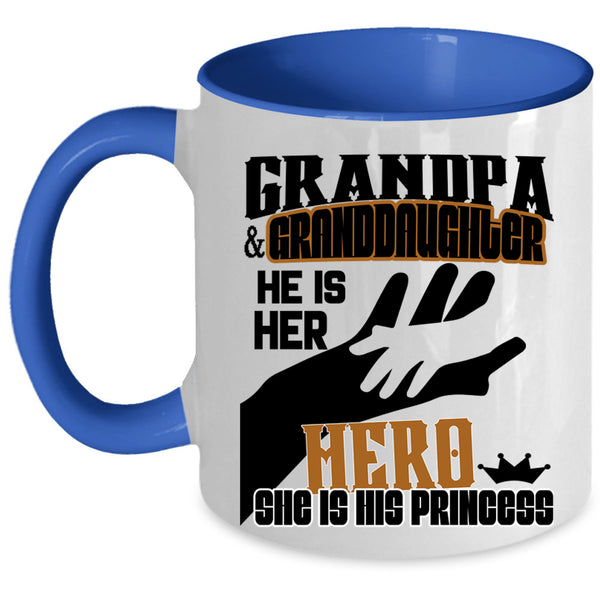 Best Grandpa Coffee Mug, Grandpa And Granddaughter Accent Mug