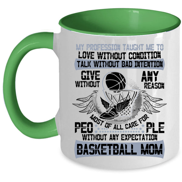 Best Gift For Mommy Coffee Mug, Basketball Mom Accent Mug