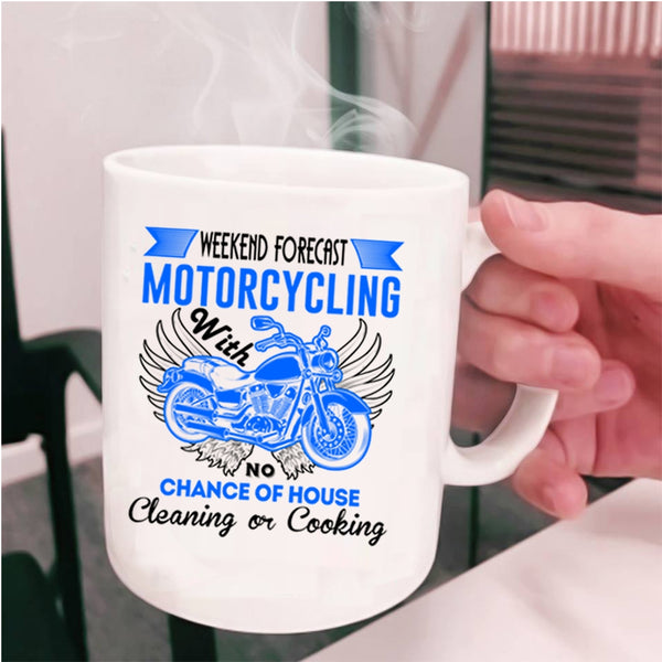 Chace Of Horse Cleaning Or Cooking Coffee Mug, Motorcycling Cup