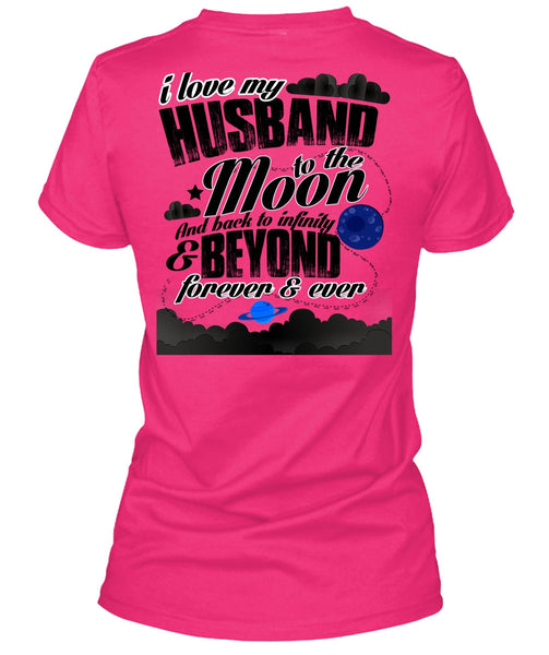 I Love My Husband T Shirt, Moon And Back T Shirt