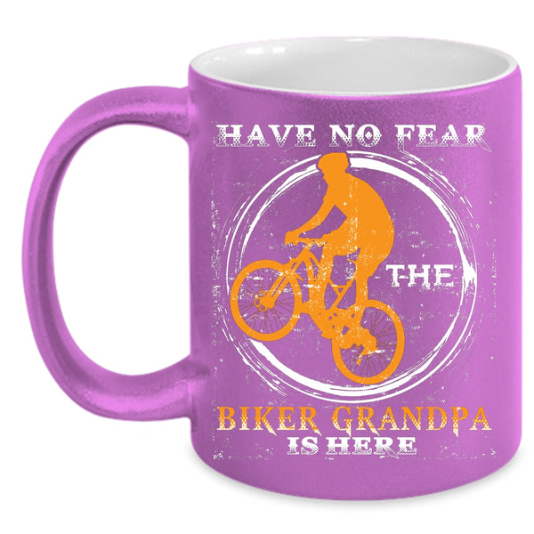 Have No Fear The Biker Grandpa Is Here Coffee Mug, Awesome Bikers Coffee Cup