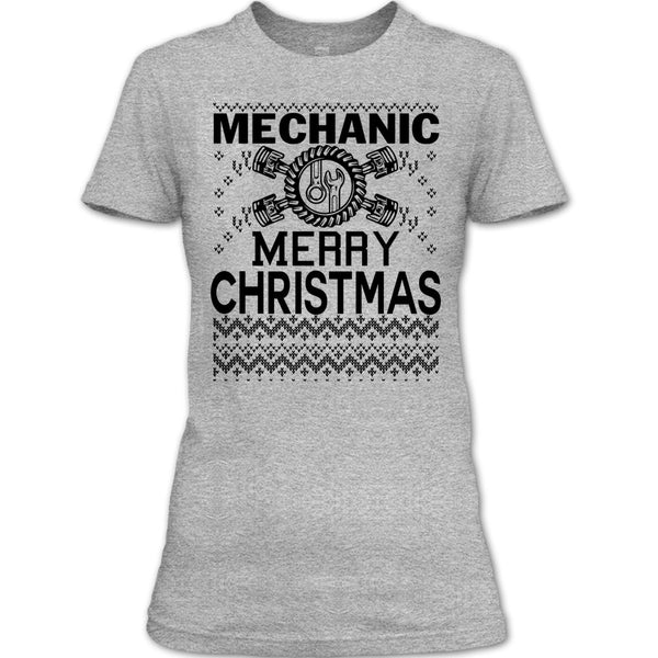 Mechanic Merry Christmas T Shirt, Merry Christmas Gift T Shirt