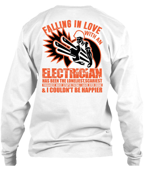 Falling In Love With An Electrician T Shirt, I Love Electrician T Shirt