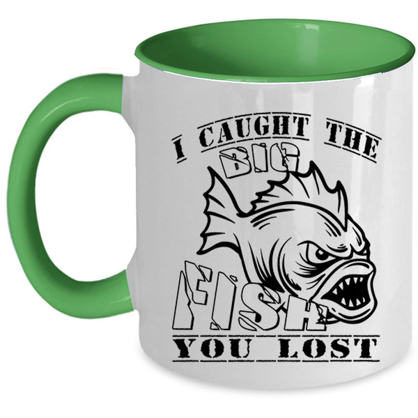 Awesome Fisher Coffee Mug, I Caught The Big Fish Accent Mug