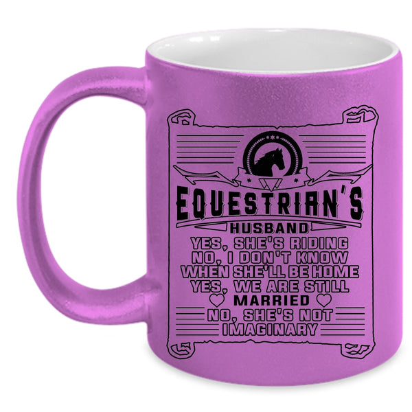 Funny Gift For Husband Coffee Mug, Equestrian's Husband Accent Mug