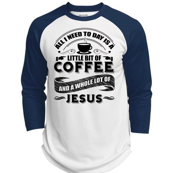 Little Bit Of Coffee T Shirt, I Love Coffee T Shirt, Awesome T-Shirts  (Polyester Game Baseball Jersey)