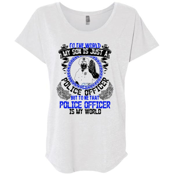 Police Officer Is My World T Shirt, I Love Police T Shirt, Awesome T-Shirts