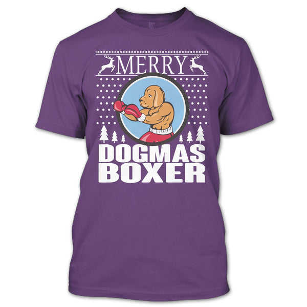 Merry Dogmas Boxer T Shirt, Coolest Merry Christmas T Shirt