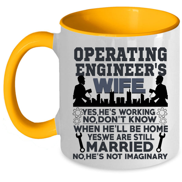 Just Married Coffee Mug, Operating Engineer's Wife Accent Mug